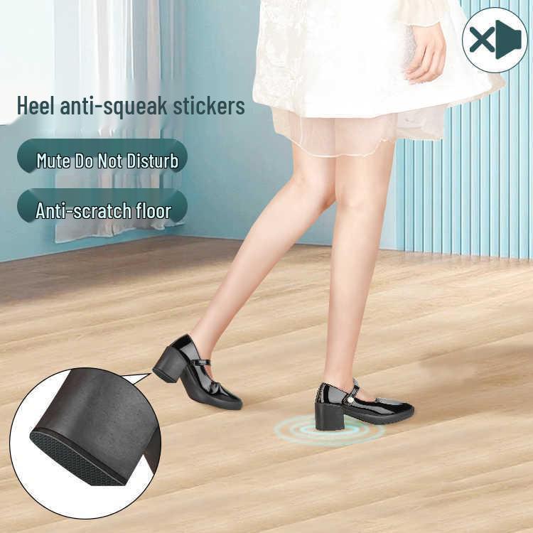 Thick Anti-Slip Wear-Resistant Heel Stickers with Sound-Absorbing & Anti-Noise Technology for Chunky Heels