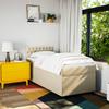 Vidaxl Letto Continentale Con Materasso, Crema, Tessuto, 90X200 Cm