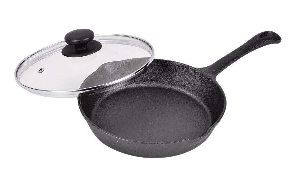 

PEARL METAL Skillet 20cm with glass cast limited edition lid, iron, HB-3127 чёрный