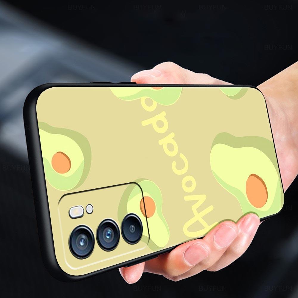 Cute Avocado Phone Case For Oppo Reno 13 12 11 10 7 F Find X5 X6 A98 A80 A79 A78 A57 A54 A31 A17 Pro 5G Soft TPU Cover Funda Bag