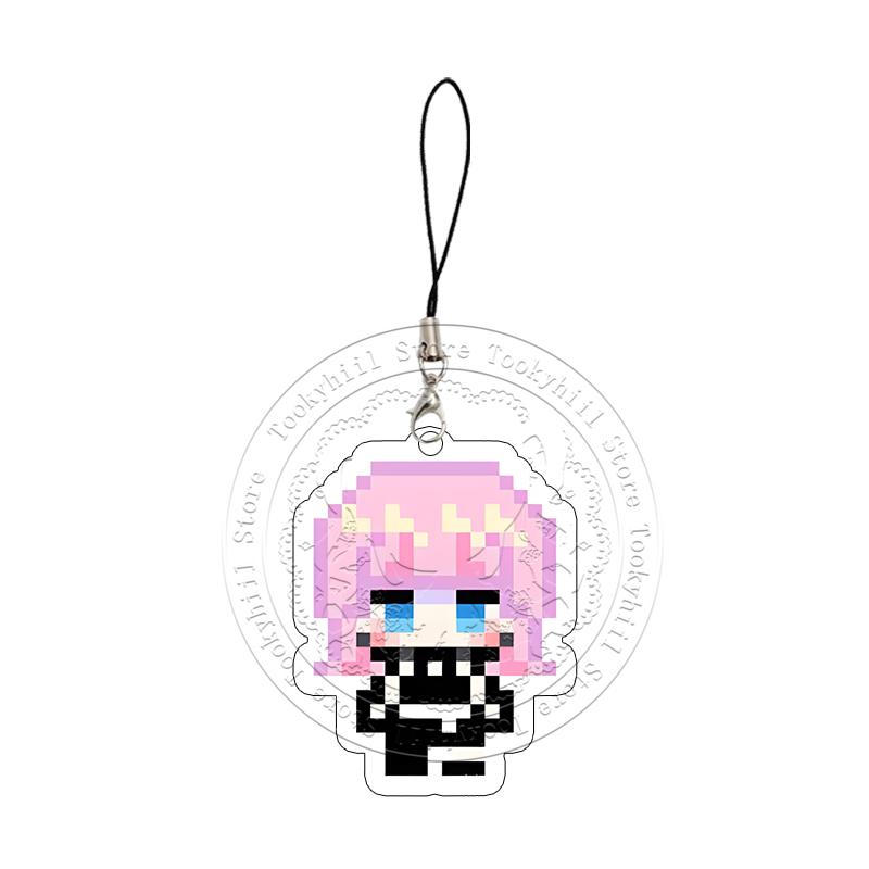 Pixel Panty Stocking with Garterbelt Phone Straps Key Charms Cosplay Props Bag Accessories Scanty Cartoon Pendant Festival Gift
