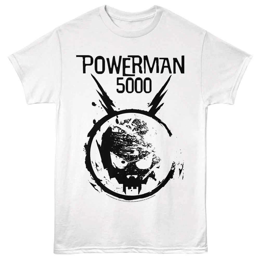 Powerman 5000 - Space Skull Logo -  Unisex Short Sleeve Children s T-shirt - White 100