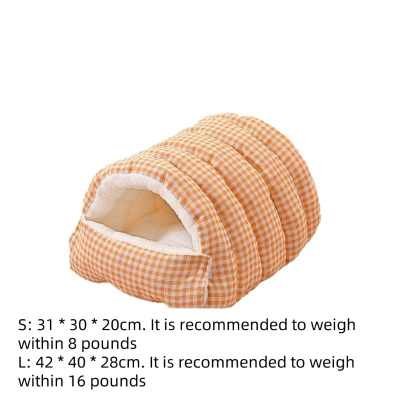 Pet Cat Dog House Indoor Winter Soft Warm Thickened Foldabl Cat And Dog Bed Semienclosed Cat Bed Cat Dog Nests Pet Supplies