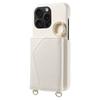 Applicable To iPhone15 Mobile Phone Case S24 Lychee Pattern Makeup Mirror Card Bag Diagonal Span Rope Sharp Wish4 Xiaoxiangfeng