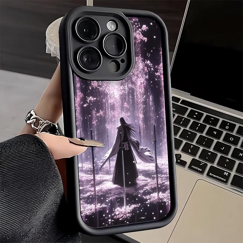 Phone Case for iPhone 17 Air 16E 15 16 Pro Max Bleach Kuchiki Byakuya Cover 14 Plus 13 12 Mini Soft Shell Silicone Fundas