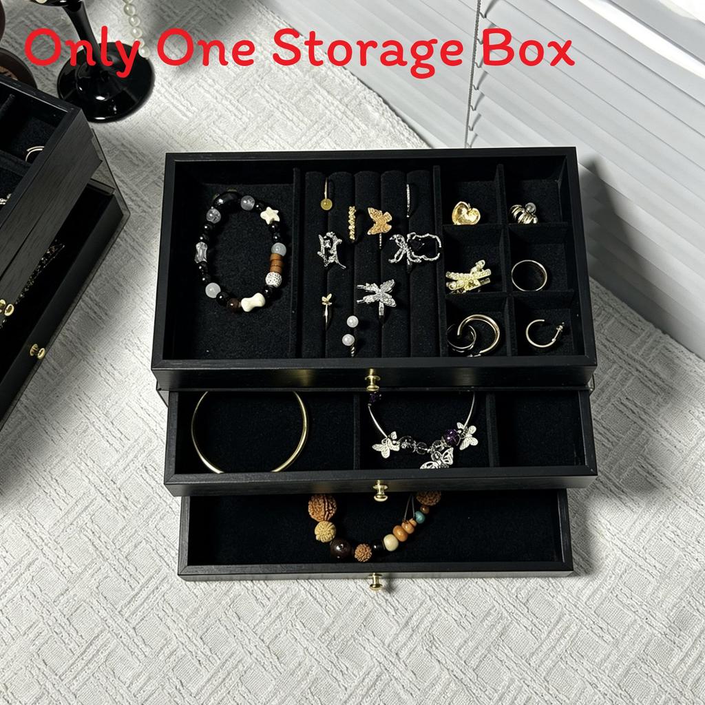 Walnut Jewelry Box With Multiple Compartments For Earrings Necklaces And Rings Gift For Women