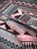 striped native Ortega craft handmade bag denim and other projects Ethnic-style fabric, 2m, scraps, pattern, design, supplies, making, remake, (pink