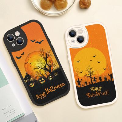 Bat Autumn Leaves Fall Pumpkin Halloween Phone Case for Iphone 14 13 11 12 Pro MAX 13 12 MiNi 7 8 Plus 13 XS XR Lambskin Covers