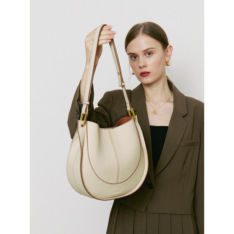 2024 Soft Leather Women's Saddle Bag - Trendy, Light Luxury Crossbody and Shoulder Bag