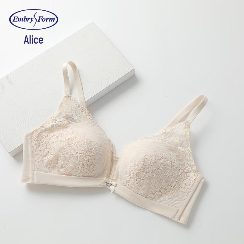 Anlifang Floral Lace Wire-Free Push-Up Bra 80B