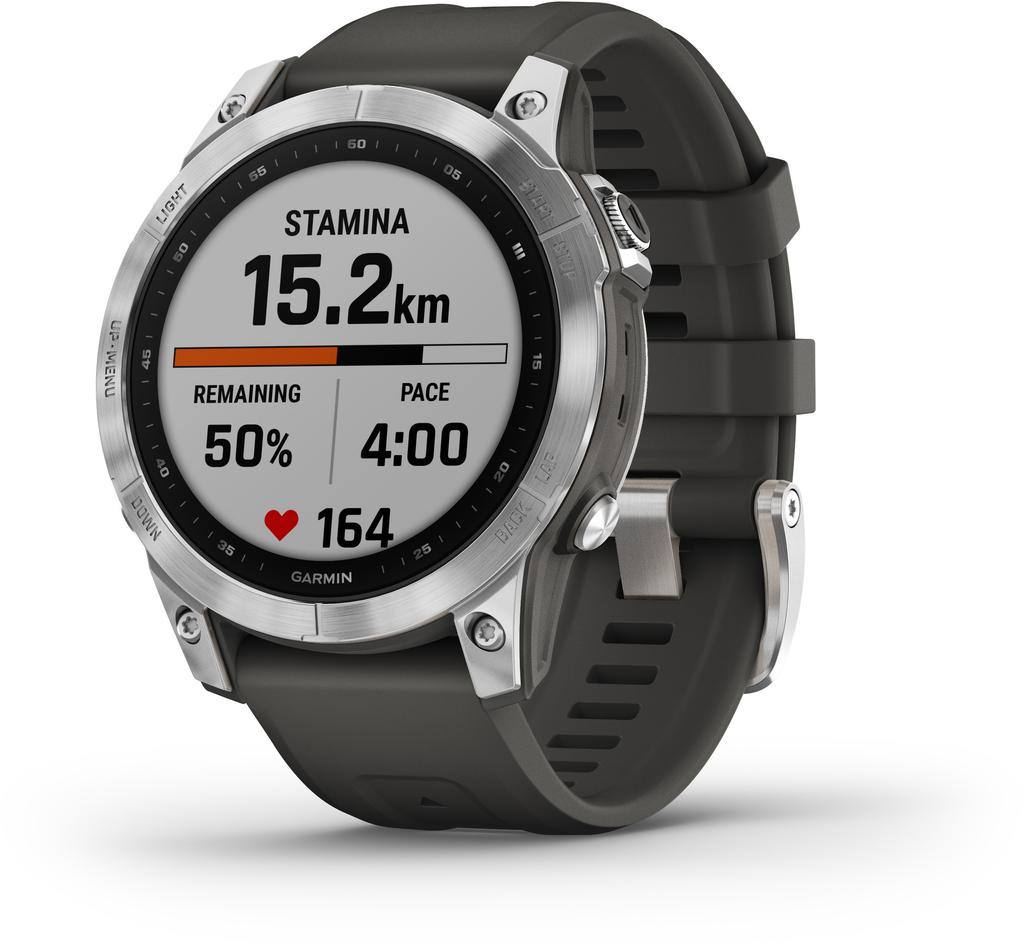 Garmin Fenix 7, Silver w/Graphite Band "010-02540-01" (timbru Verde 0.18 Lei)