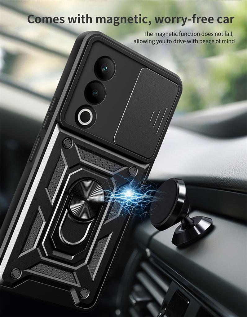 Funda For OnePlus Nord CE4 5G Case Shockproof Armor Magnetic Car Holder Ring Case For Nord CE 4 5G Slide Camera Protection Cover