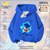 Sonic the Hedgehog Fleece-Lined Kids Hoodie - Trendy Spring/Autumn Jacket for Boys & Girls