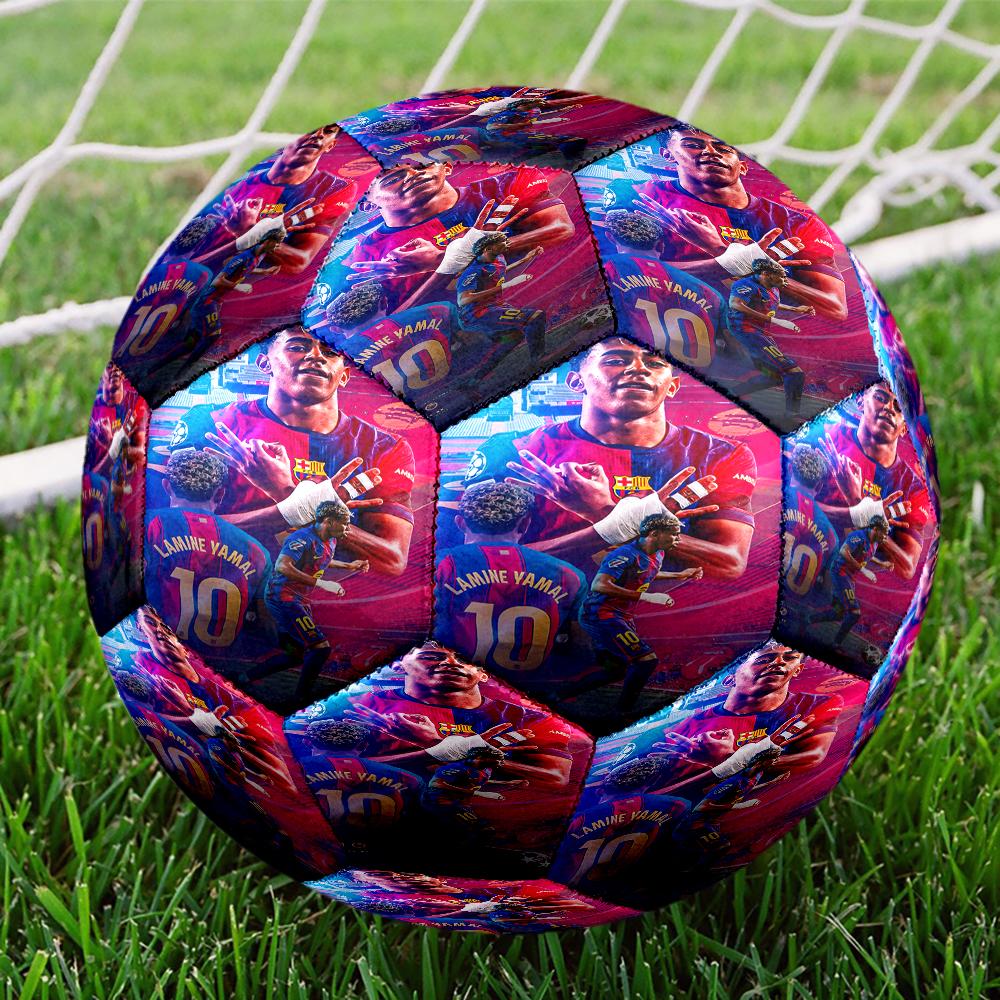 Lamine Yal Celebration Size 5 Soccer Balls, Anti-Slip, Protective Football, Outdoor Sport, a Unique Gift Suitable for him/her, Birthdays