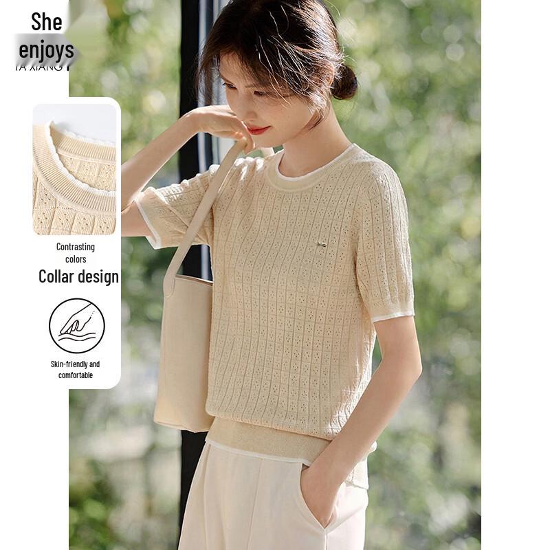 

Women s Thin Knit Short-Sleeve T-Shirt S