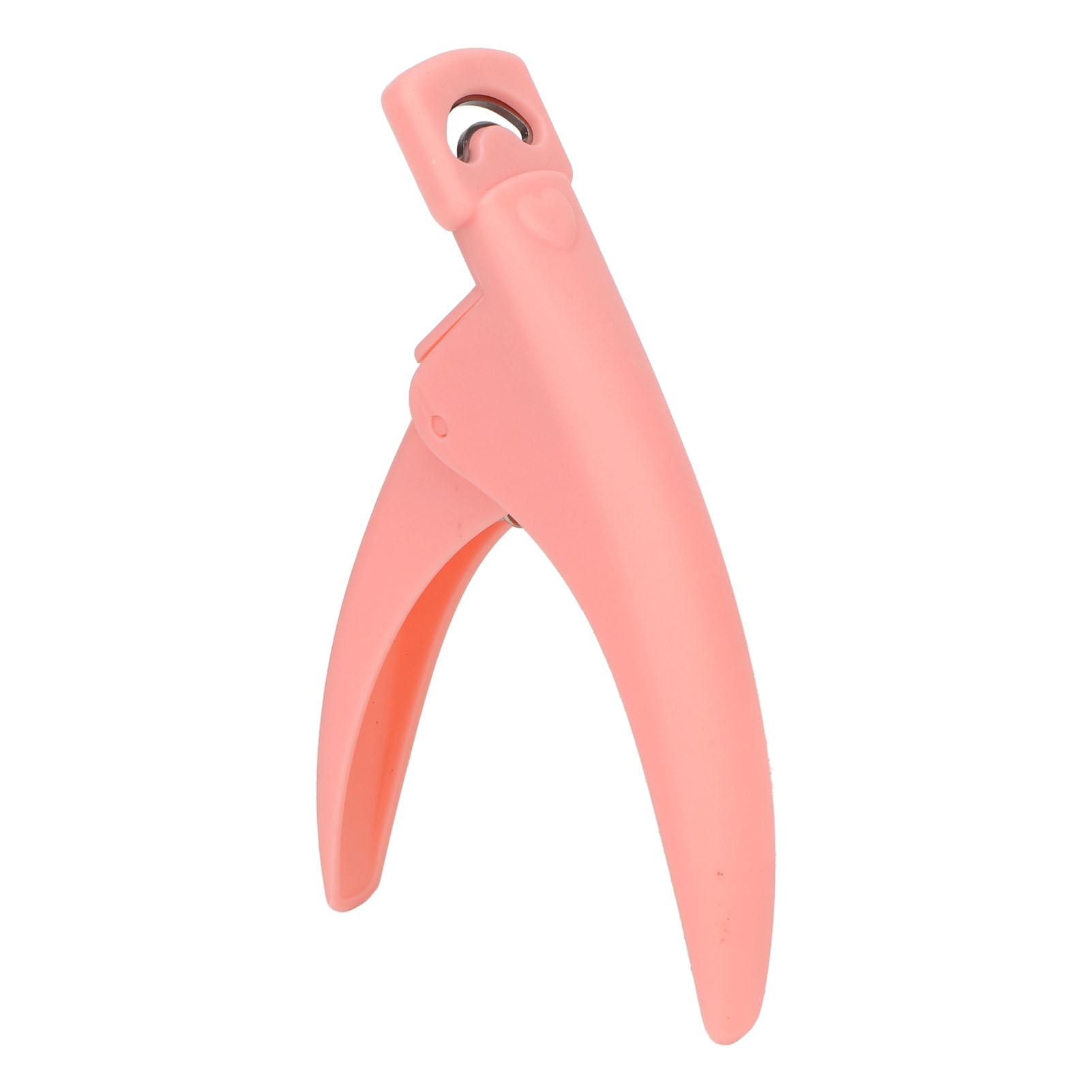 

Nail Art Clipper Manicure Nail Tip Cutter Robust Simple Operating Fake False Nail Trimmer for DIY Pink