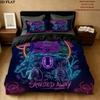Away Pattern Bedding Quilt Set Quilt Cover Pillowcase Home Birthday Gift(1 * duvet cover + 2 * pillowcase, without core)