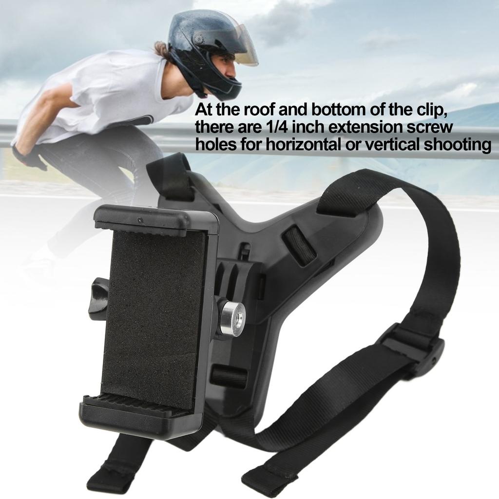 Anti Skid Motorcycle Helmet Front Chin Bracket Lightweight Helmet Chin Mount Holder for Phone