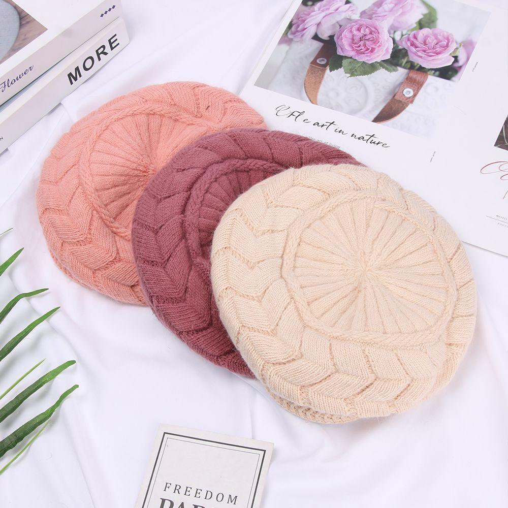 Winter Knitted Peaked Warm Cap Beanie Hat Women Bonnet Outdoor