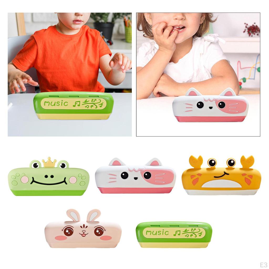 16 Holes Harmonica Mouth Organ, Cartoon Musical Instrument Play Toy for Game Travel,