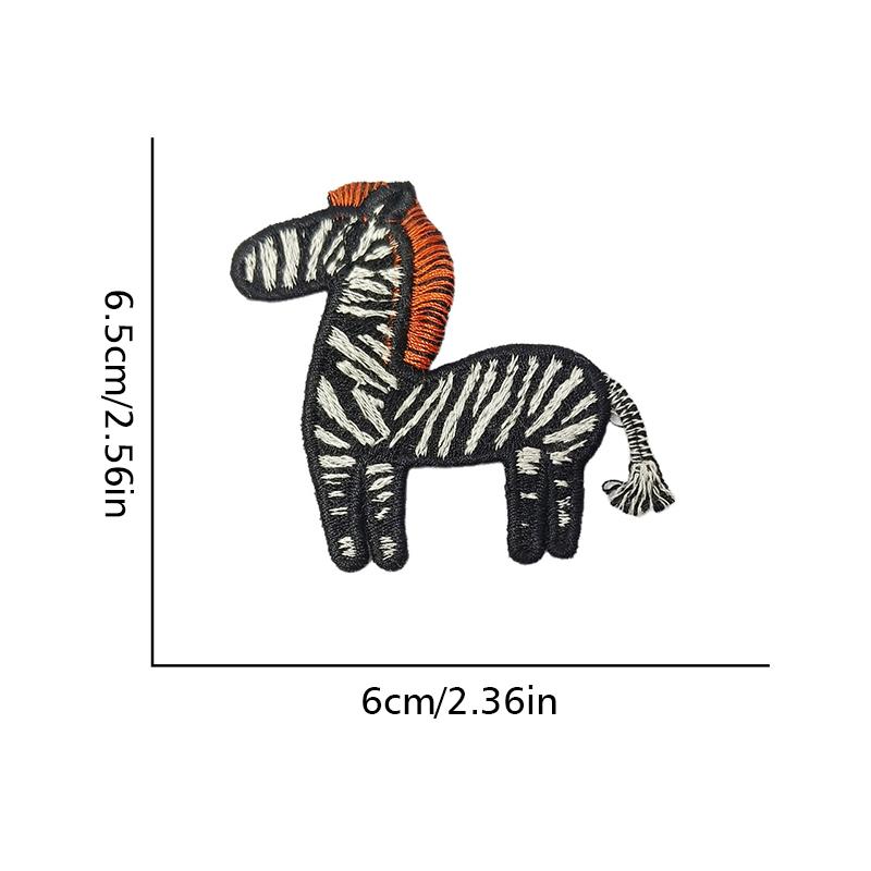 10PCS/Set Cartoon Pony Patten DIY Clothing Accessories Funny No Adhesive Backing Playful Patch Multi-Function 6 Styles