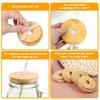 Bamboo Lids for Glass Cups with Straw Hole Reble Wooden Cup Lids Replacment Wood Lid Cover for Mason Jar Regular Mouth Beer Glasses Drinking Jars