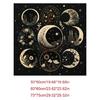 Moon Flower Astrology Tablecloth Altars Cloth Square Divinations Card Table Cloth Witchcrafts Deck Cloth Enduring