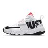 Team Hustle D 8 JDI Fabric Slip Resistant Cushioning Abrasion Resistant Mid Top Basketball Shoes White Black Red AQ9977-100