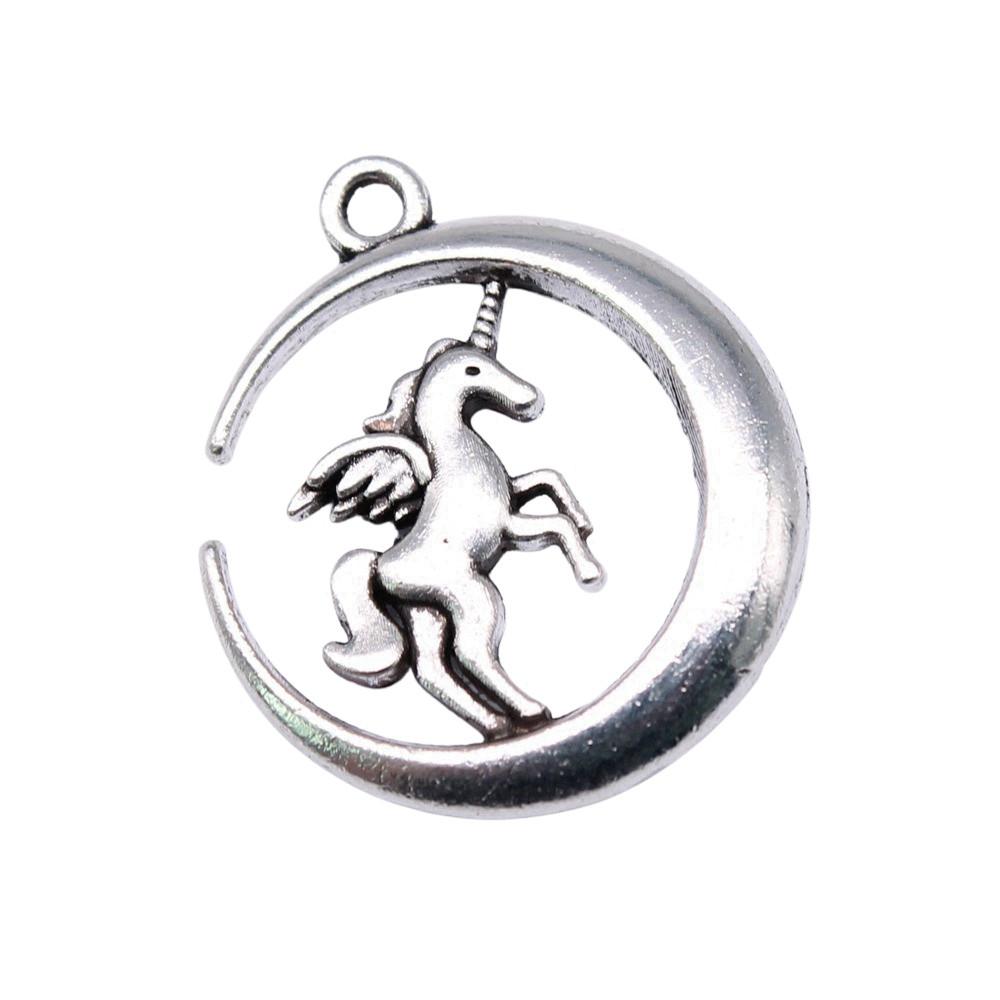 Vintage Unicorn Head Charms Alloy Pendants For Jewelry Making Handmade Craft Supplies