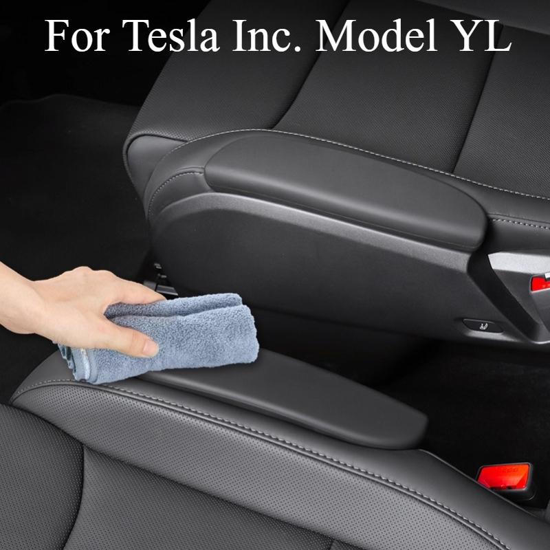 For Tesla Model YL Second Row Seat Armrest Case Silicone Interior Protection Accessories Body Kits Automobiles Accessories