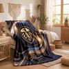 Leeds United Fotballtrykk Flanellteppe Mykt Varmt Sofa Seng Kastepledd For Hjemmekontor Soverom