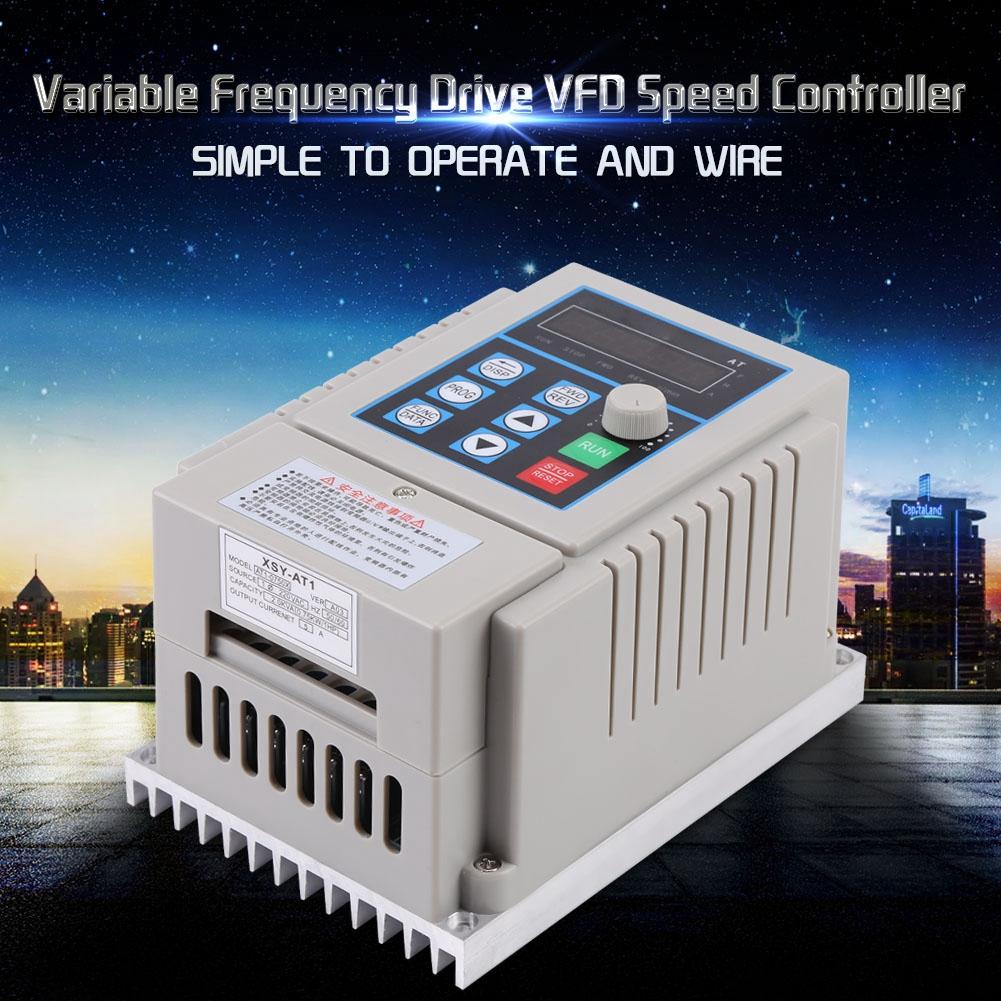 1pc AC 220V 0.75kW Variable Frequency Drive VFD Speed Controller Inverter Single Phrase
