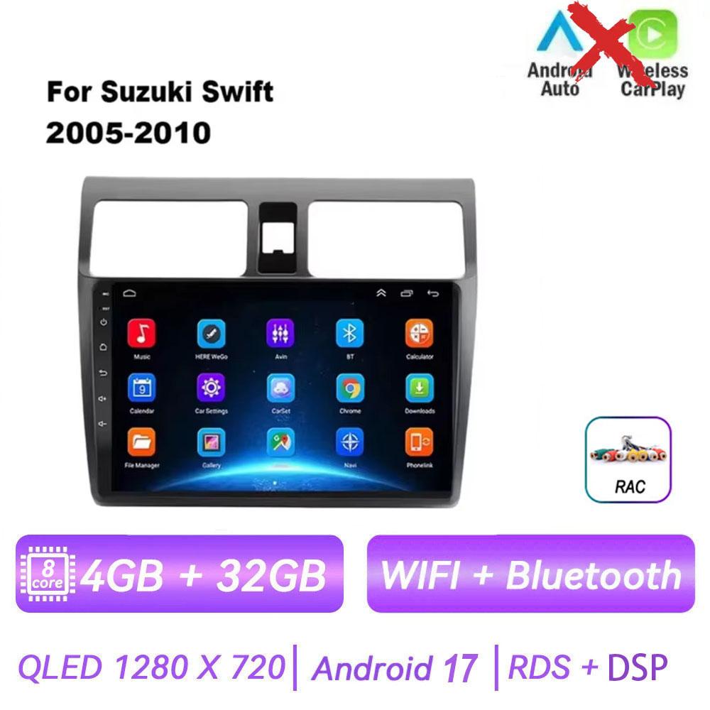 Android 17 Car Radio for Suzuki Swift 2005 2006 2007 2008 2009 2010 2DIN Multimedia Player Navigation Carplay GPS Video IPS 4G