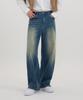 Akeusi Motion Balloon Fit Wide Stretch Denim Pants Unisex (Medium Blue)
