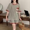 Pajamas Women'S Short-Sleeved Shorts Crew Neck Suit Students Sweet And Cute Cartoon Women'S Thin Loungewear Can Be Worn Outside