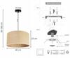 Hanging Lamp, Ceiling Chandelier, Lampshade 40 Cm