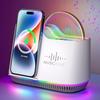 Night Light Bluetooth Speaker with Lights, 15W Wireless Charger Stand Phone Holder,Rechargeable LED Music Lamp Touch Control Color Changing Lights,