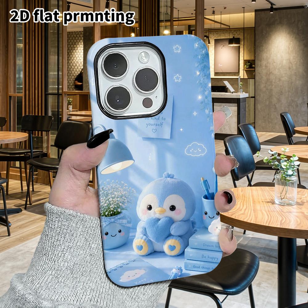 Phone Case: 2D Flat Design Suitable for iPhone 18 17 16 15 14 13 Pro Film Protective Case, Couple Style, Little Penguin, Christmas and Halloween Gift