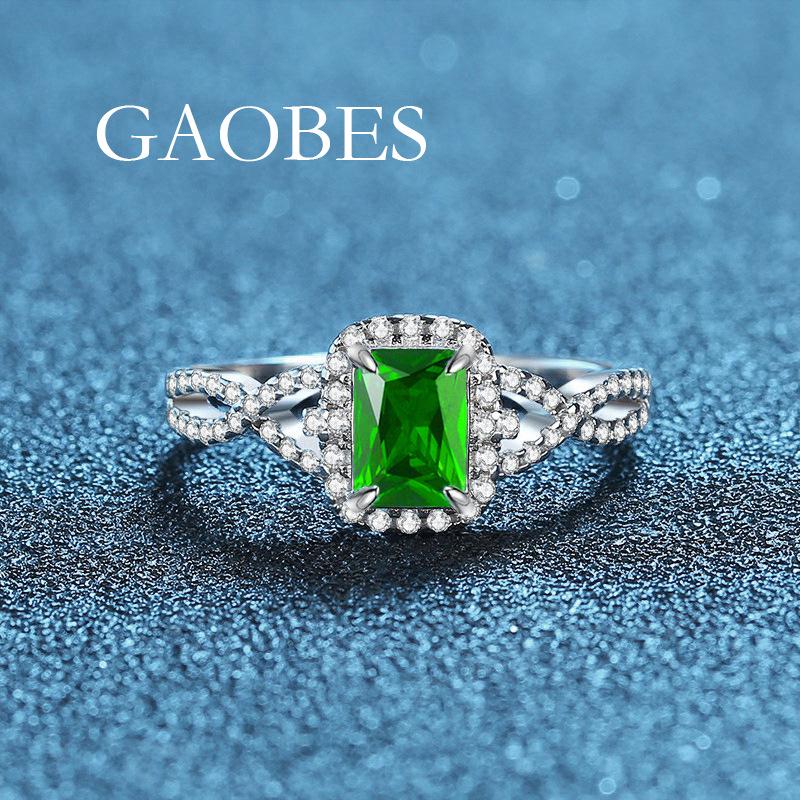 

Кольцо женское прямоугольное из стерлингового серебра 925 пробы морского сине-зеленого цвета с желтым - Простые украшения в наличии Size 6