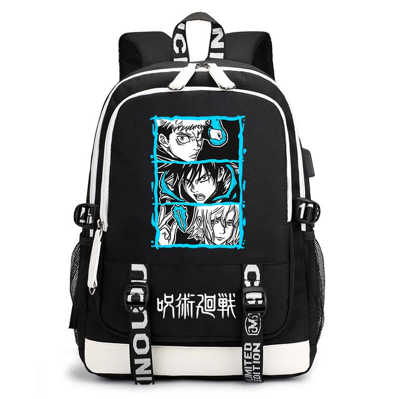 Jujutsu Kaisen Druck Schülerrucksack Lässiger Anime Tagesrucksack für Jungen Mädchen Schultasche Leicht