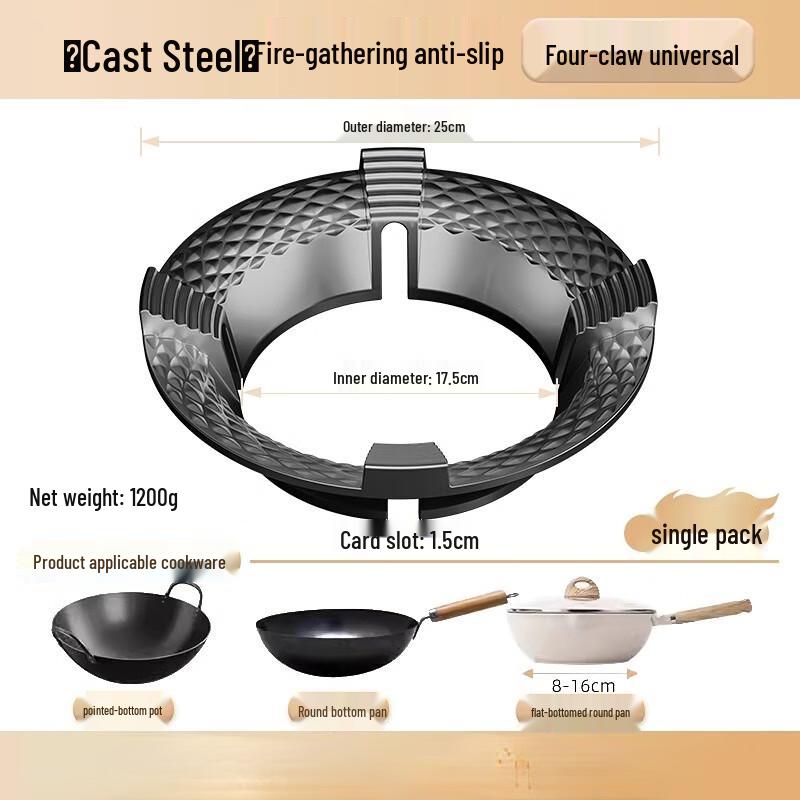 Gas Stove Wind Shield & Flame Gatherer