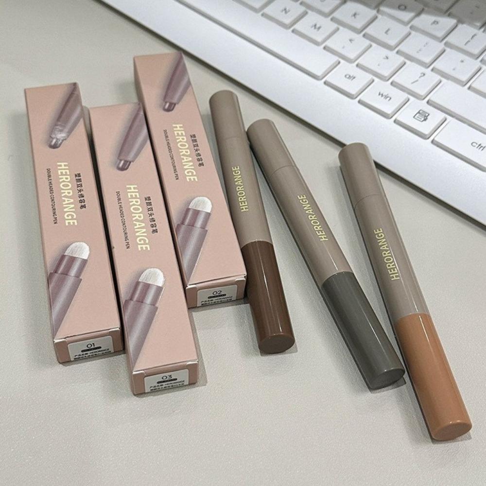 2 in 1 Contouring Makeup Pen 3D Face Nose Cosmetics New Nose Shadow for Girls Women