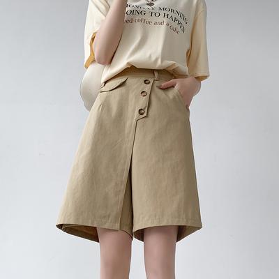 Pantaloni cu picioare largi marime mare talie inalta pantaloni de vara pentru naveta pantaloni decupati fuste pantaloni scurti pentru femei