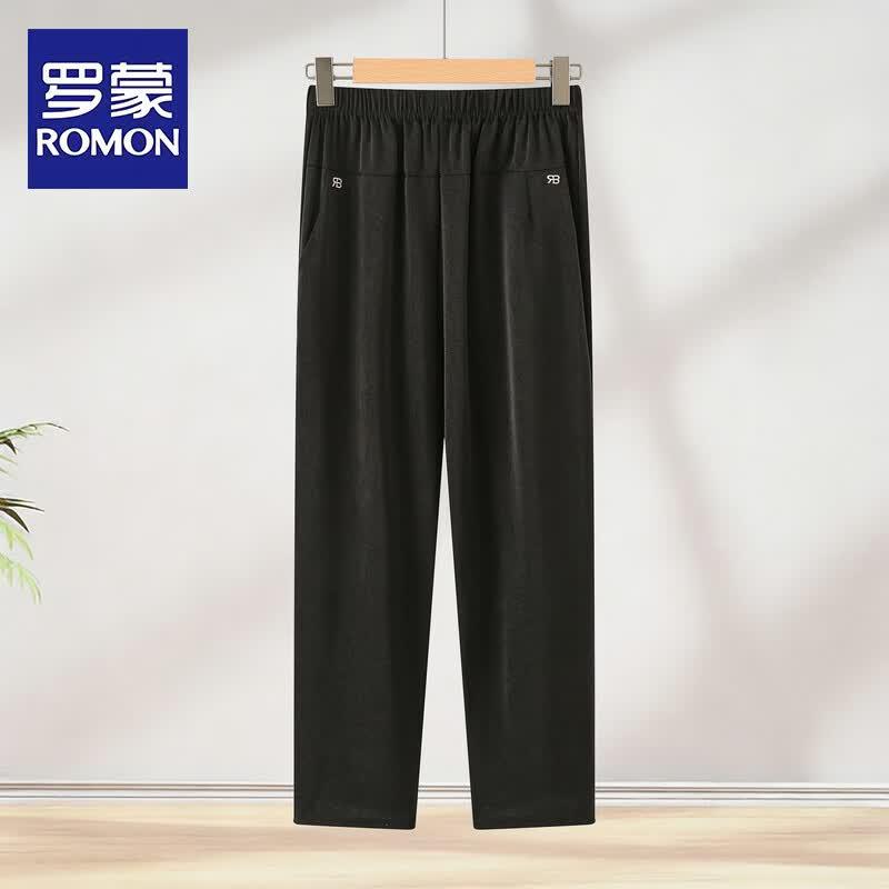 Romon Women s Summer High-Waist Straight Leg Pants 4XL чёрный