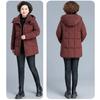 Thickened Cotton Padded Winter Jacket for Middle-Aged Women, Long Down Coat for Extra Warmth