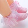 0-12M Newborn Baby Lace Socks Bow Princess Socks Girls Infant Spring and Autumn Baby Cotton Socks Girls Breathable Ruffled Socks
