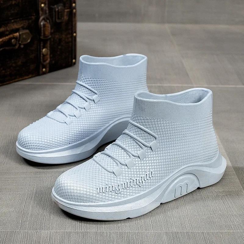 

Мужские модные резиновые сапоги до щиколотки, водонепроницаемые галоши, защитная обувь для работы и рыбалки, кухонные изолированные резиновые сапоги 36 серый