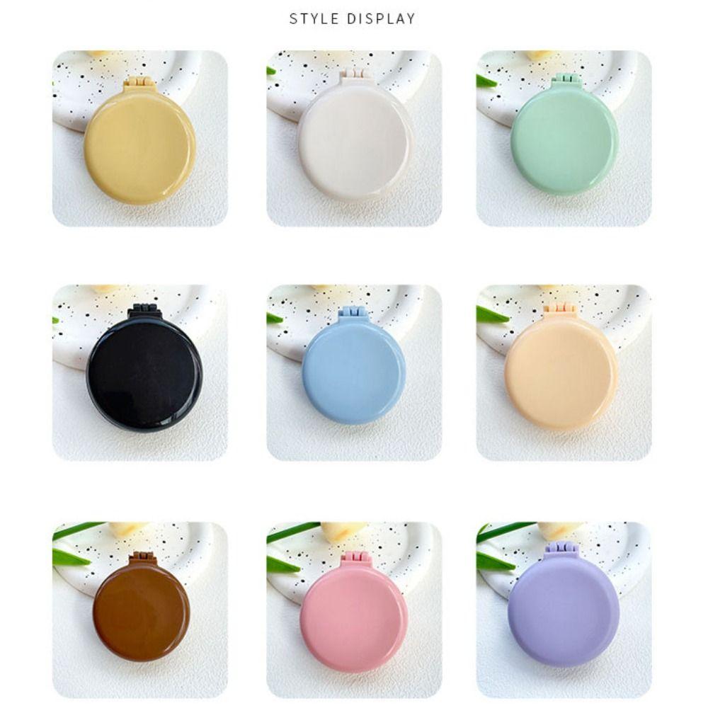 4Pcs Mini Makeup Mirror with Comb Round Pocket Hair Brush Fashion Folding Air Bag Comb  Girl Women