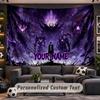 Wall Hanging Tapestry Custom NameSolo Leveling Pattern Personalized Printed Fabric Wall Decor