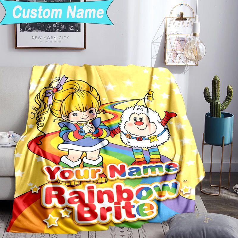 Custom Name Blanket Rainbow Adventure Blanket Bedding Blanket for Travel, Camping, Living Rooms, Offices, Sofas, Fan Christmas gift